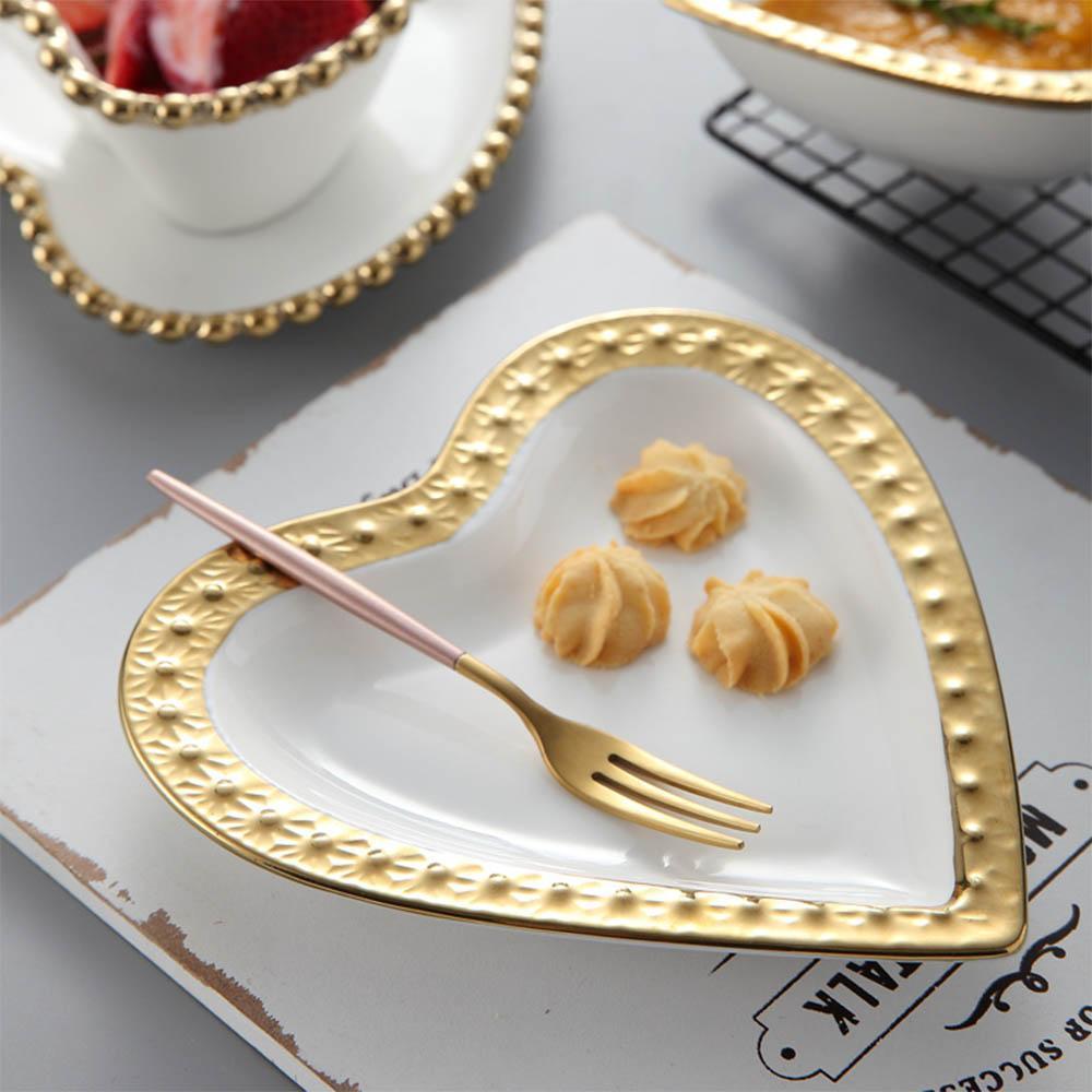 Golden Heart Edge Dinnerware - Nordic Side - 