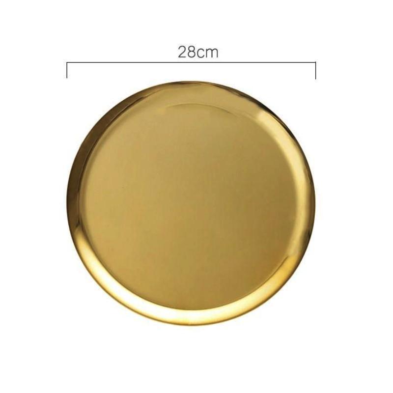 Gold Round Tray - Nordic Side - 