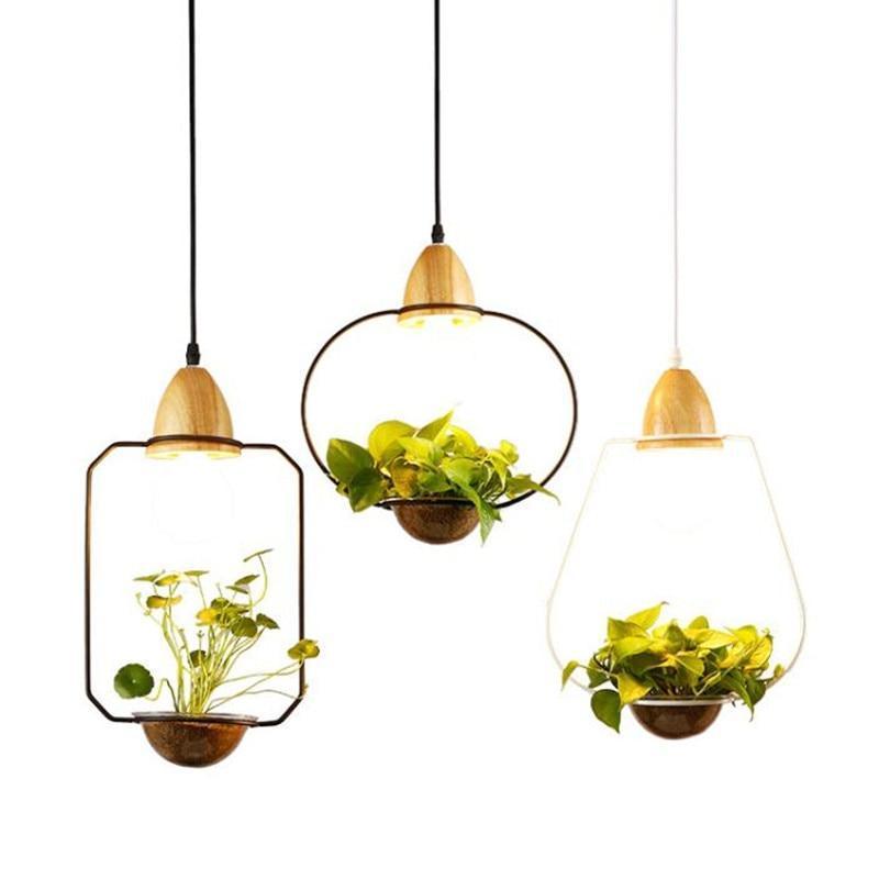 Zox - Modern Nordic Iron Pendant Planter Lamp - Nordic Side - 01-28, best-selling-lights, feed-cl0-over-80-dollars, hanging-lamp, lamp, light, lighting, lighting-tag, modern, modern-lighting,