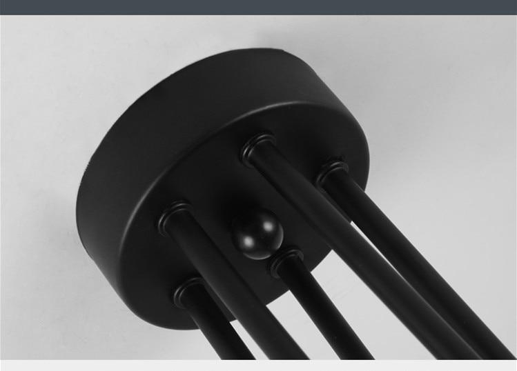 Black Iron Industrial Loft Pendant Light - Nordic Side - 