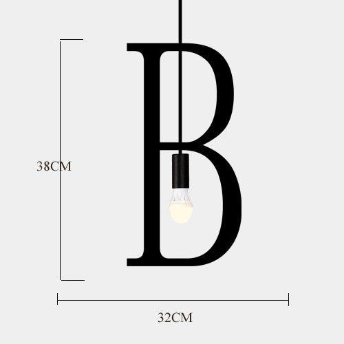 Black Alphabet Pendant Light - Nordic Side - 