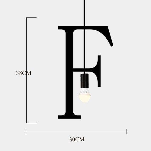 Black Alphabet Pendant Light - Nordic Side - 