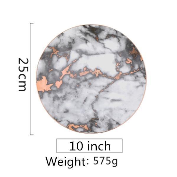 Gold Rush Marble Plate - Nordic Side - 