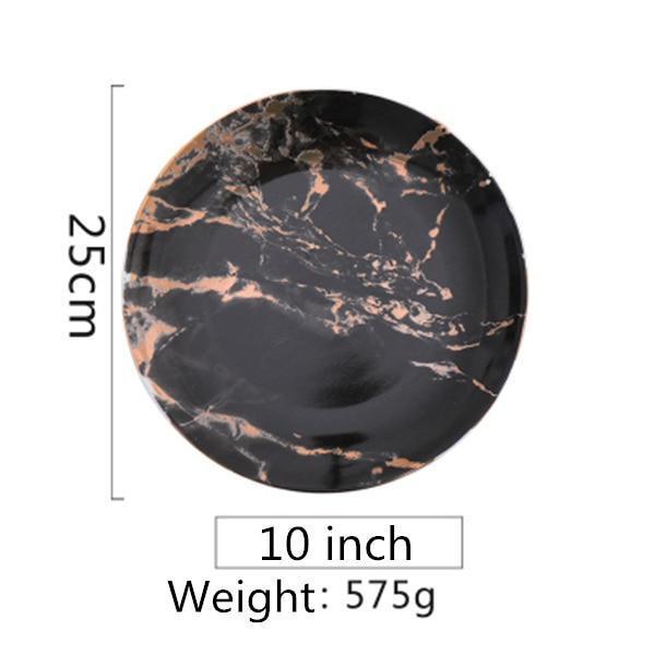 Gold Rush Marble Plate - Nordic Side - 