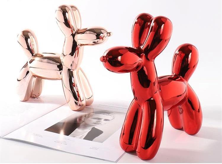 Metallic Ceramic Balloon Dog (Piggy Bank) - Nordic Side - 