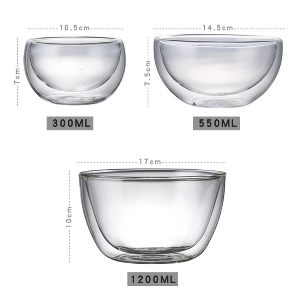 Double-layer Glass Bowl - Nordic Side - 