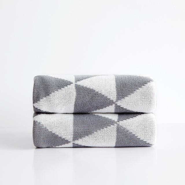 Lexus - Geometric Cotton Knitted Throw Rug - Nordic Side - 01-07, feed-cl0-over-80-dollars