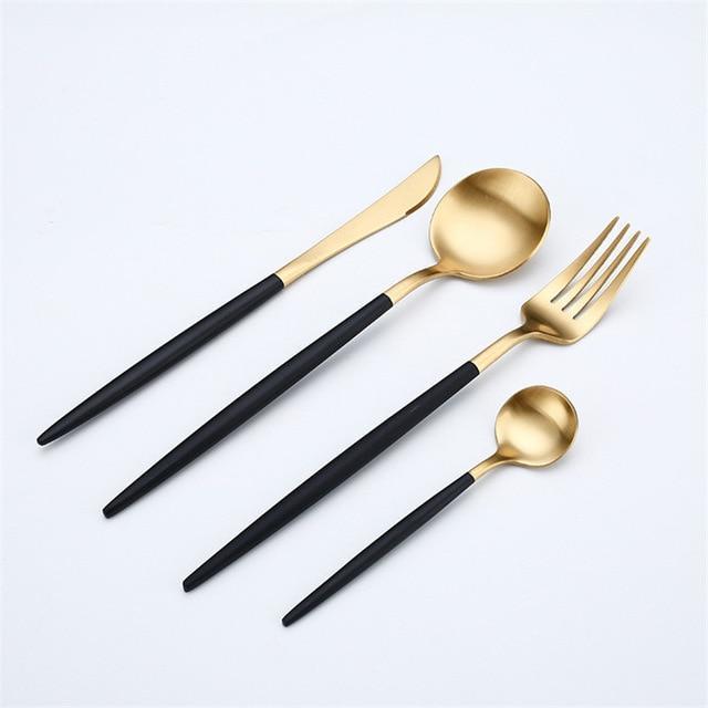 Metal Cutlery (4Pieces Set, 13 Colors) - Nordic Side - 