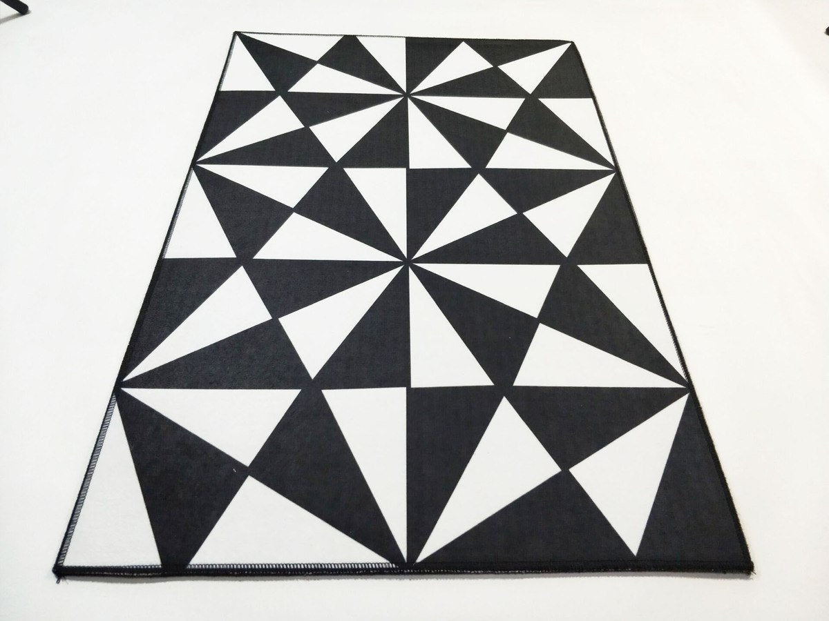Bold Print Rug - Nordic Side - 12-05, abstract-rug, area-rug, door-mat, geometric-rug, large-rug, modern, modern-nordic, modern-rug, nordic, vintage, vintage-rug