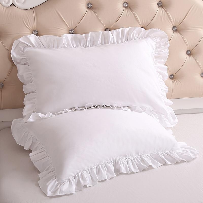 Ruffle Pure White Pillow Cover - Nordic Side - 