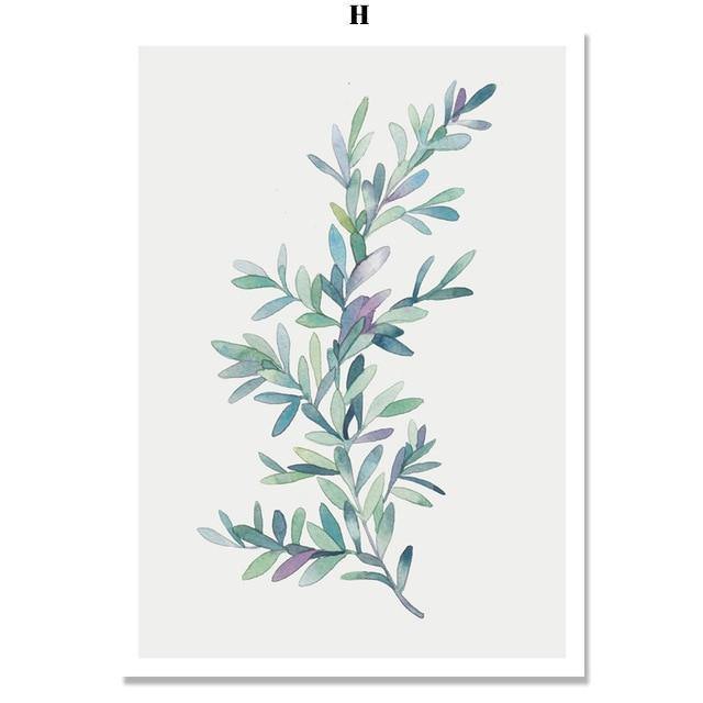 Watercolour Succulent Plants - Nordic Side - 
