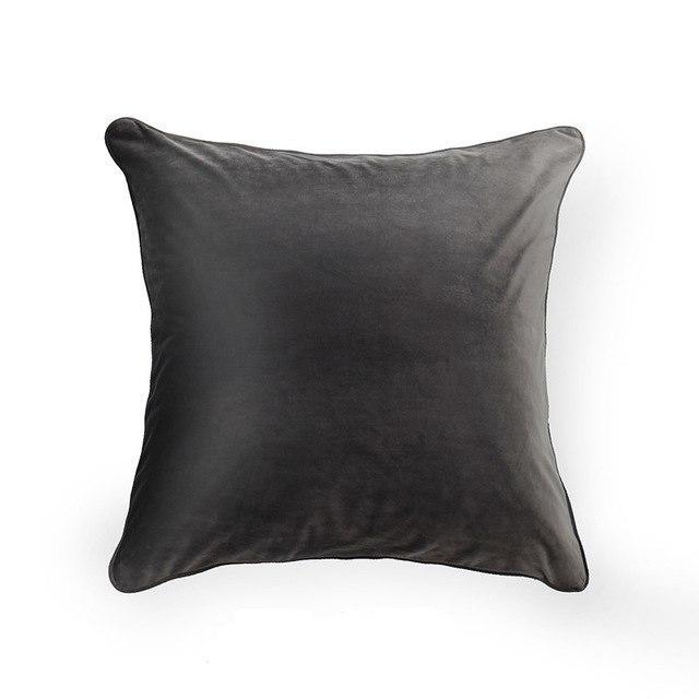 Piped Edge Velvet Cushion Cover - Nordic Side - 