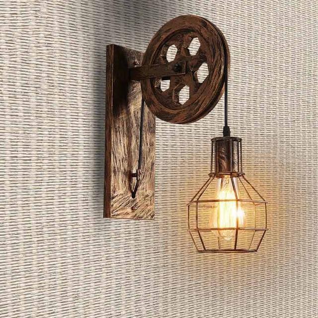 Loft - Industrial Vintage Pulley Wall Mounted Lamp - Nordic Side - 01-16, best-selling-lights, feed-cl0-over-80-dollars, industrial, lamp, light, lighting, lighting-tag, modern-lighting, scon