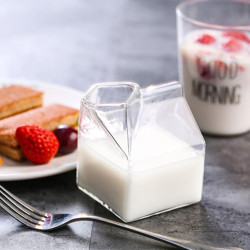 Milk Package Glass Cup - Nordic Side - 