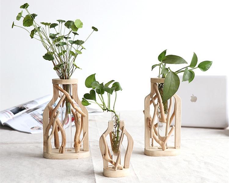 Rhea - Creative Wooden Vase - Nordic Side - 01-16