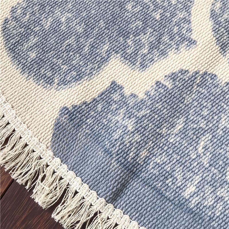 Ember - Vintage Distressed Cotton Rug - Nordic Side - 04-23, cotton-rug, feed-cl0-over-80-dollars, geometric-rug, modern, modern-nordic, modern-rug, nordic, round-rug