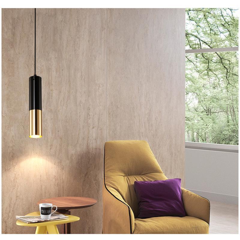 Black & Gold Stick Pendant Light - Nordic Side - 