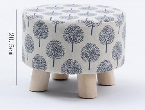 Huo - Modern Nordic Round Footstool - Nordic Side - 01-07