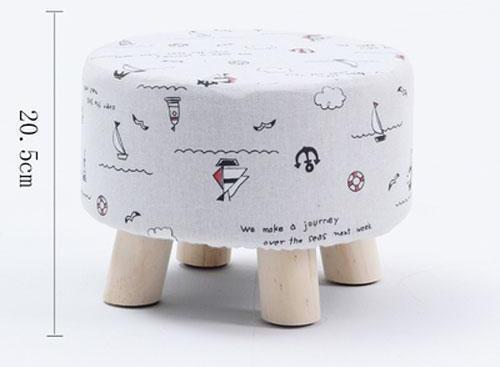 Huo - Modern Nordic Round Footstool - Nordic Side - 01-07