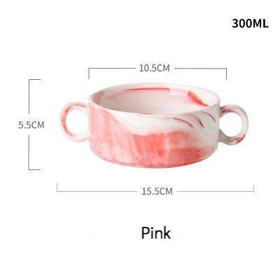 Pink & Grey Marble Soup Bowl - Nordic Side - 
