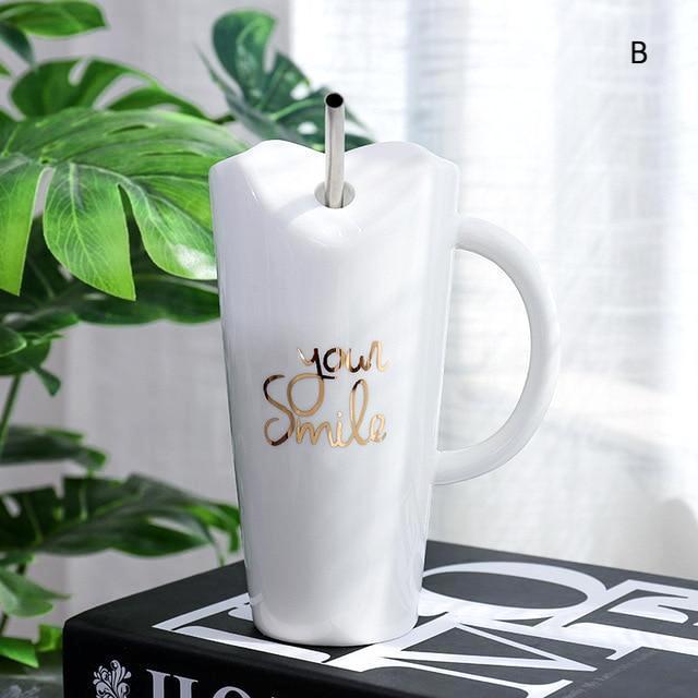 Gold Cactus Tall Mug - Nordic Side - 