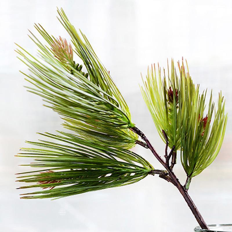 Artificial plants Five Head Pine Needles branch - 15.75 in.  DIY christmas tree xmas wreath material Artificial Flowers Bouquet - Nordic Side - 