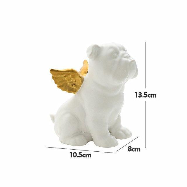 Ceramic Angel Dog Ornament - Nordic Side - 