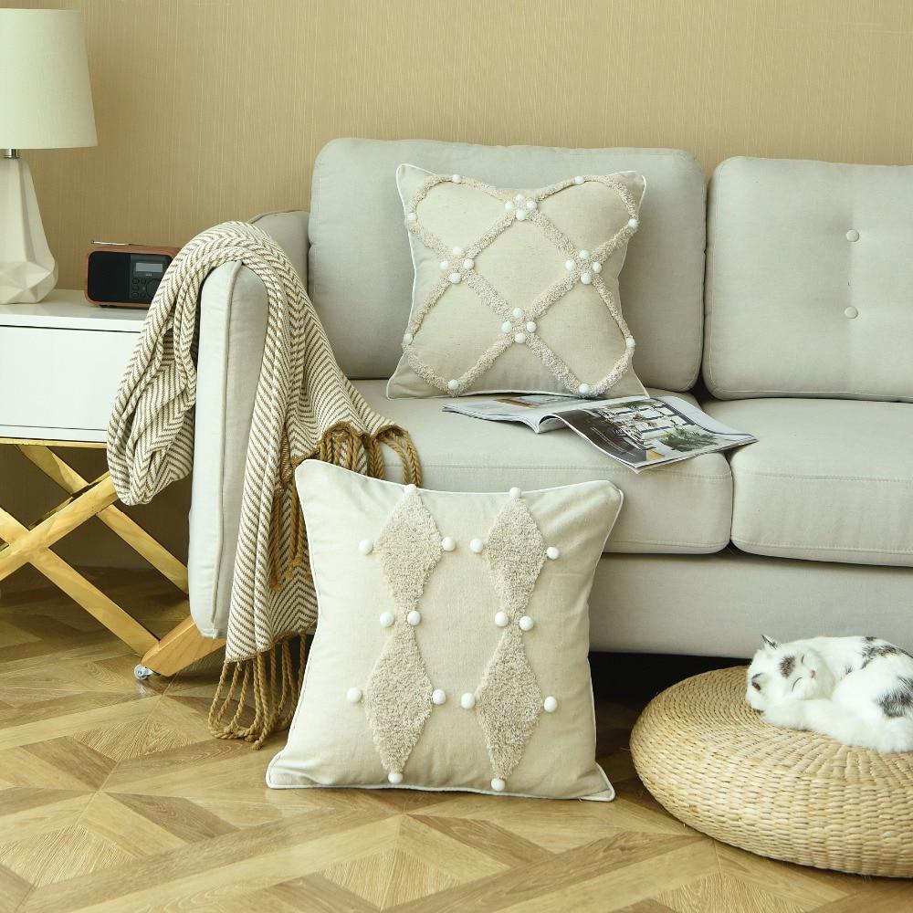 Diamond Embroidered Cushion - Nordic Side - 