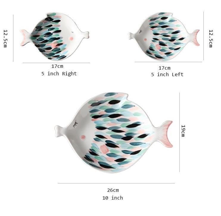 Kissing Fish Plates - Nordic Side - 