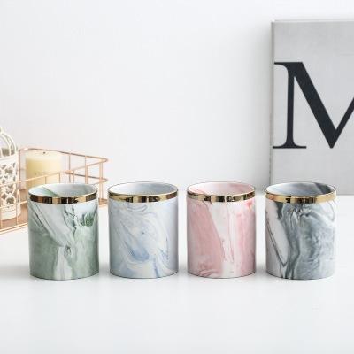 Coloured Marble Ceramic Mini Pot - Nordic Side - 