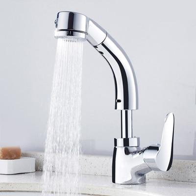 Berta - Pull Out Chrome Finish Bathroom Sink Faucet - Nordic Side - 03-21
