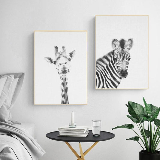 Baby Zebra & Giraffe - Nordic Side - 