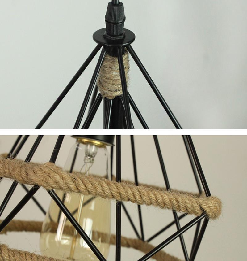 Vintage Rope Pendant Light - Nordic Side - 