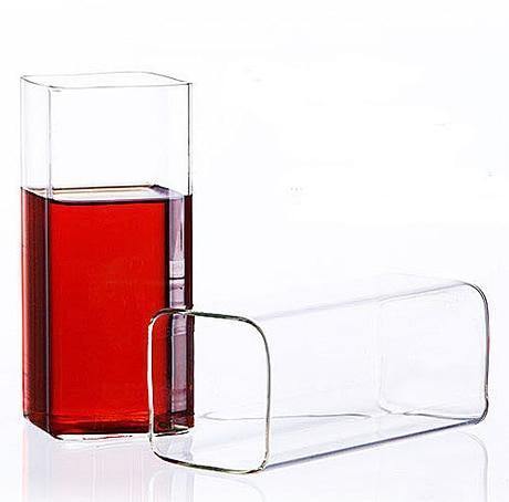 2 Pieces Set Square Glass Cup - Nordic Side - 