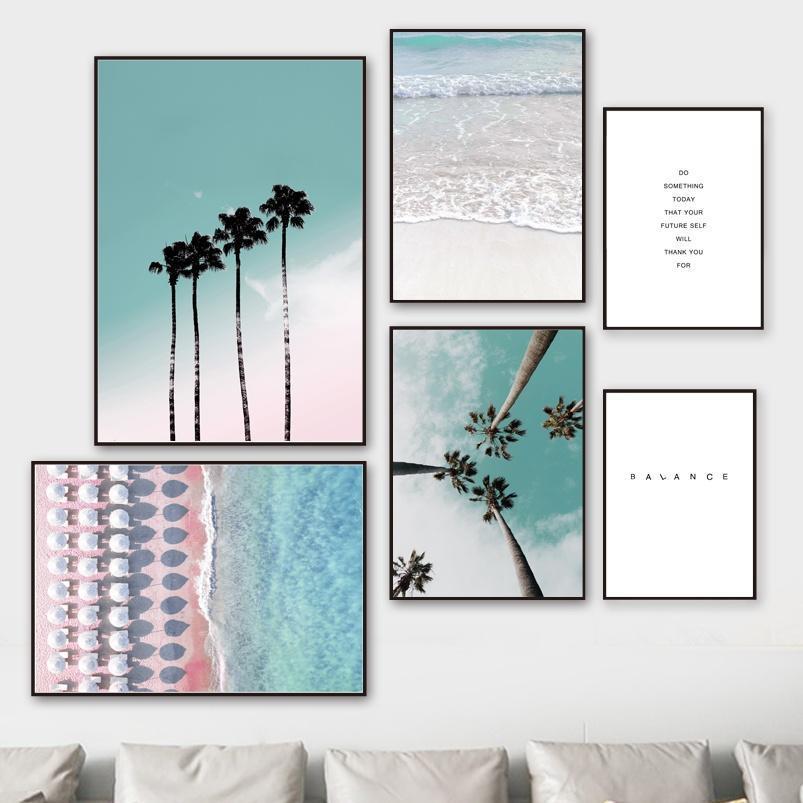Palms on the Beach Wall Art - Nordic Side - 