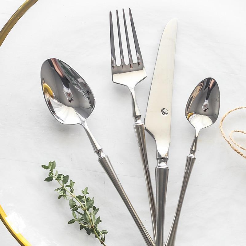 Antique Mirror Silver Cutlery - Nordic Side - 
