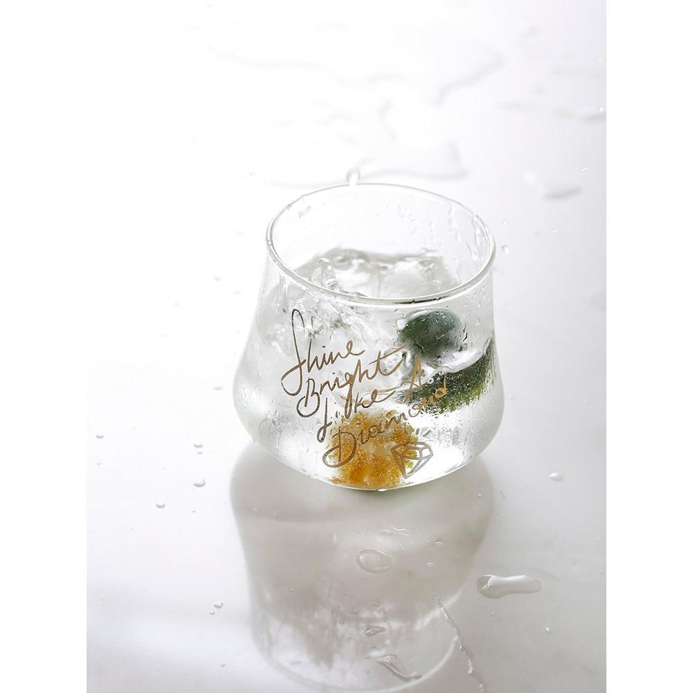 Diamond Letter Glass Cup - Nordic Side - 