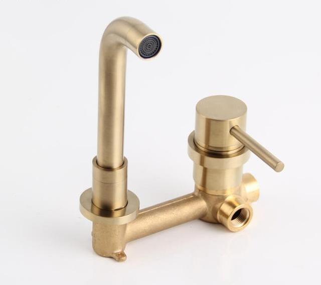 Modern Brass Wall Mounted Faucet - Nordic Side - 12-12, bathroom, bathroom-collection, bathroom-faucet, fab-faucets, faucet, feed-cl0-over-80-dollars, kitchen, kitchen-faucet, modern, renovat