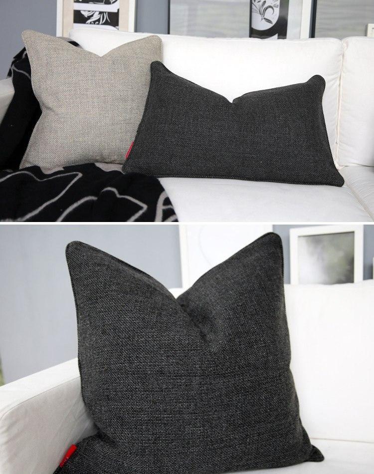 Thick Blended Grey Pillow Case - Nordic Side - 