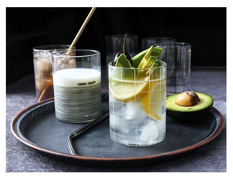Grid Glass Cup - Nordic Side - 