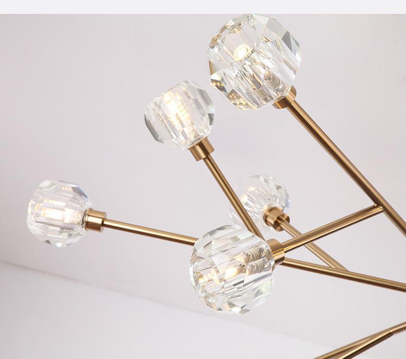 Crystal Shade Branch Chandelier - Nordic Side - 