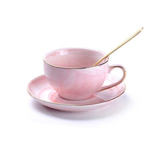 Marble Porcelain Tea Cup - Nordic Side - 