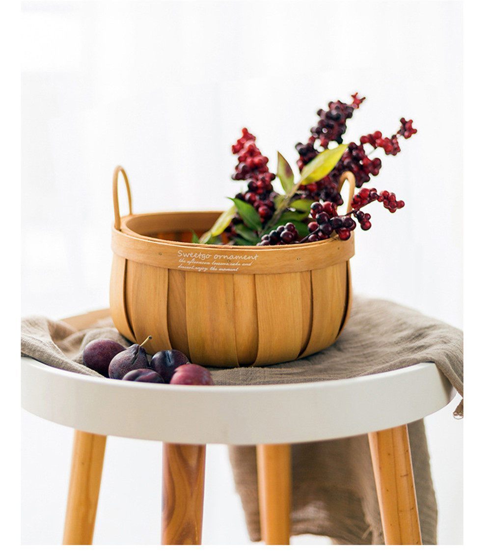 Wood Weave Basket - Nordic Side - 