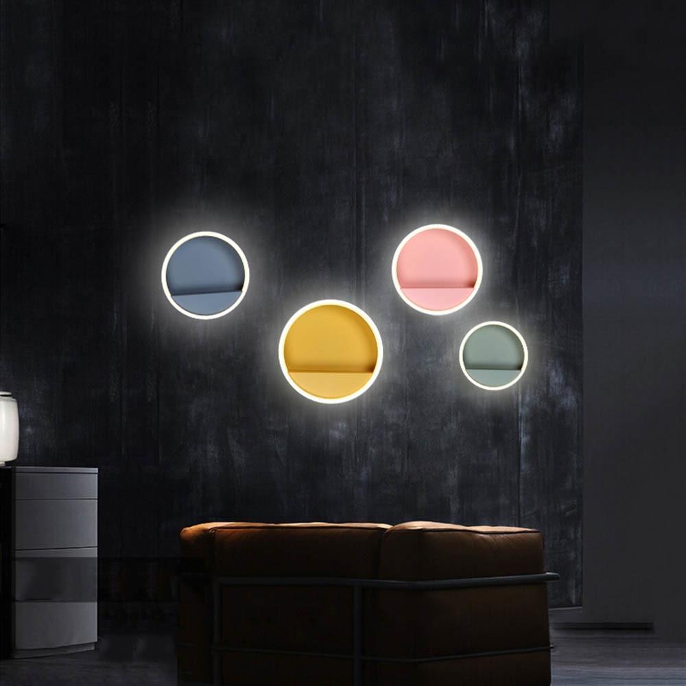 Macarone - Modern Nordic Round LED Wall Lamp - Nordic Side - 01-17, best-selling-lights, feed-cl0-over-80-dollars, lamp, LED-lamp, light, lighting, lighting-tag, modern, modern-lighting, mode