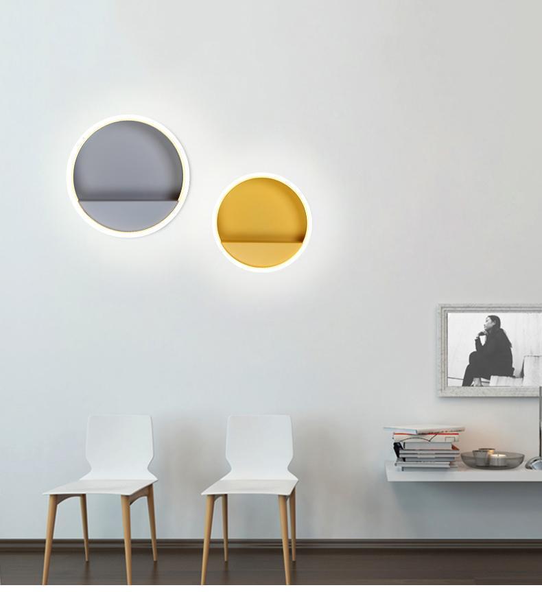 Macarone - Modern Nordic Round LED Wall Lamp - Nordic Side - 01-17, best-selling-lights, feed-cl0-over-80-dollars, lamp, LED-lamp, light, lighting, lighting-tag, modern, modern-lighting, mode