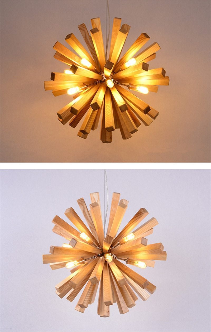Burst - Wooden Pendant Light - Nordic Side - 02-05, best-selling-lights, chandelier, feed-cl0-over-80-dollars, hanging-lamp, lamp, light, lighting, lighting-tag, modern, modern-lighting, pend