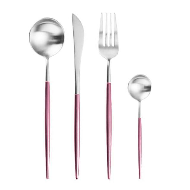 Metal Cutlery (4Pieces Set, 13 Colors) - Nordic Side - 
