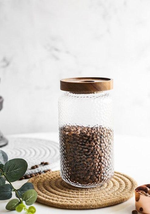Textured Glass Jar - Nordic Side - 