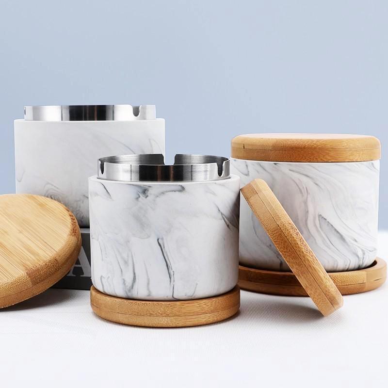 Ceramic Marble Jar - Nordic Side - 