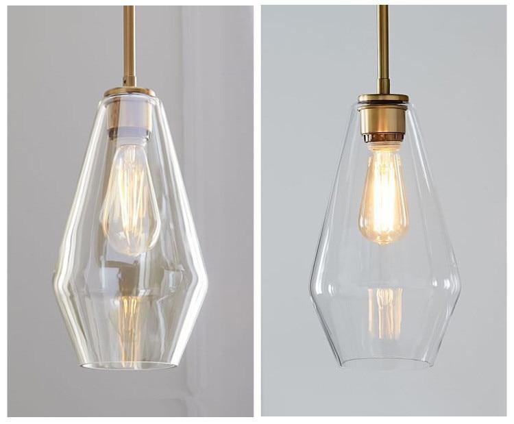 Transparent Glass Pendant Light - Nordic Side - 